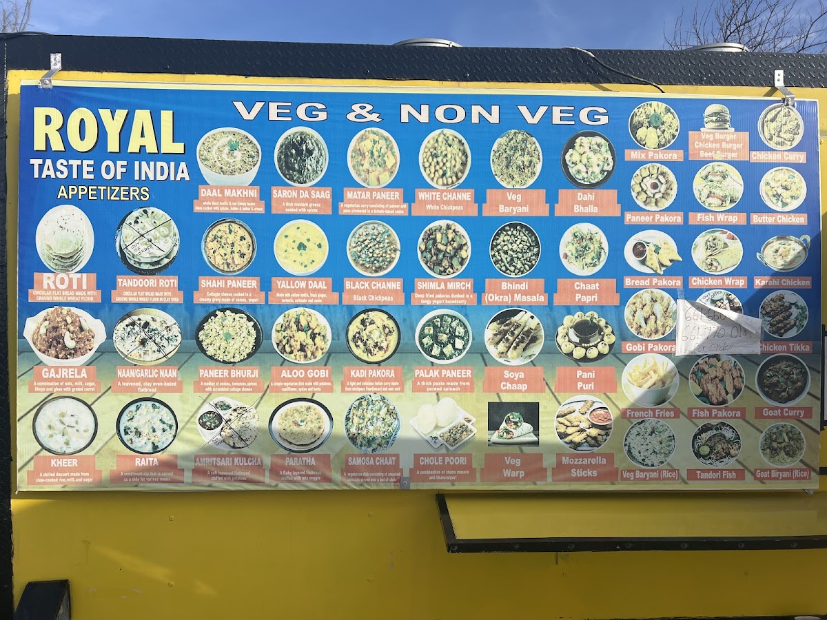 Royal taste of india Menu - Image 1